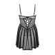 Эротический комплект Obsessive Chemeris babydoll & thong XS/S, пеньюар и стринги