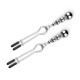 Затискачі для сосків Bedroom Fantasies: Nipple Clamps with Beaded Chain - Silver