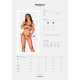 Эротический комплект из стреп Obsessive Badossa 2-pcs set S/M, черный, с доступом, бюстгальтер, стри