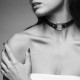 Чокер из экокожи Bijoux Indiscrets Maze – Single Choker Black 