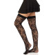 Чулки Leg Avenue Wild rose net thigh highs One Size