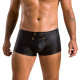 Мужские кожаные боксеры с клапаном Passion 050 SHORT PATRICK XXL/XXXL Black