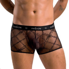 Мужские прозрачные боксеры Passion 032 SHORT JAMES XXL/XXXL Black, сетка