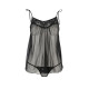 Сорочка прозрачная беби долл Passion MELANIA CHEMISE S/M black (мятая упаковка!!!)