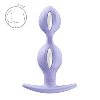 Анальні кульки Fun Factory B BALLS DUO Purple, ефект вібрації, діаметр 3,2 та 3,6 см