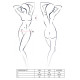 Комплект белья Passion EXPRESSION SET L/XL, black, лиф сетчатый, юбочка и стринги