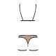 Эротический комплект нижнего белья Passion GABI SET L/XL beige, трусики с гартерами