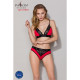Эластичный топ с кружевом Passion PS001 TOP L, red-black