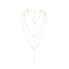 Цепочка для спины Bijoux Indiscrets Magnifique Back and Cleavage Chain - Gold, украшение для тела