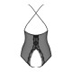 Сетчатое боди с открытыми ягодицами Obsessive 841-TED-1 teddy S/M, черный