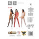 Бодистокинг Passion BS059 red, комбинезон, имитация чулок