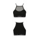 Спортивный топ с прозрачной вставкой Passion PS006 TOP M, black
