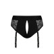 Мереживні трусики для страпона з підв’язками для панчіх Strap-On-Me DIVA HARNESS - L