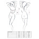 Распродажа!!! Корсет с пажами XENA CORSET white L/XL - Passion, трусики, цветочный узор