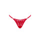 Кружевные стринги Obsessive Lacelove thong XS/S Red, низкая посадка