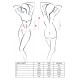 Корсет с пажами Passion JANET CORSET S/M, white, трусики, полупрозрачный
