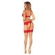 Комплект Obsessive Ingridia 3-pcs set XL/2XL, красный, бюстгальтер, стринги, пояс