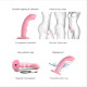 Насадка для страпона с двойной точечной пульсацией Strap-On-Me TAPPING DILDO WAVE – CORAL PINK, М