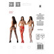Эротические колготки-бодистокинг с ажурным поясом Passion S027 One Size, red, открытый доступ